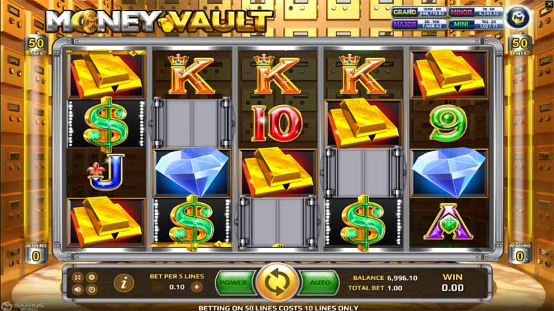 สัญลักษณ์ตัวช่วยพิเศษในเกมสล็อต Money Vault 