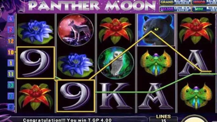 สัญลักษณ์ตัวช่วยพิเศษในเกมสล็อต​ Panther Moon 