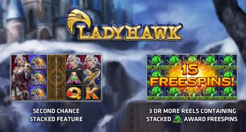 สัญลักษณ์ตัวช่วยพิเศษในเกมสล็อต Lady Hawk จากค่ายเกม SLOTXO 