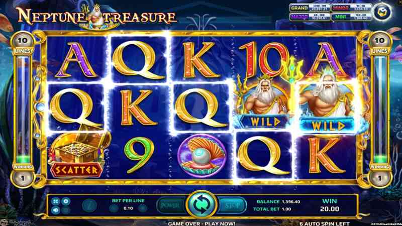 รีวิวเกมสล็อต Neptune Treasure สมบัติเทพโพโซดอนจากค่ายเกม SLOTXO